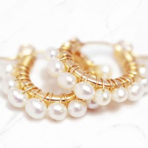 パール巻きフープピアス S サブ画像